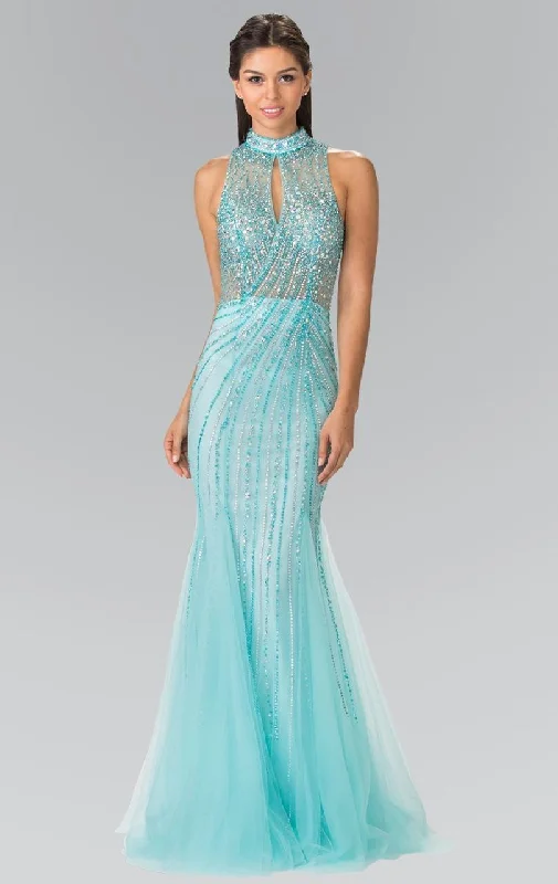Take Advantage Elizabeth K - GL2330 Sequined Halter Trumpet Gown