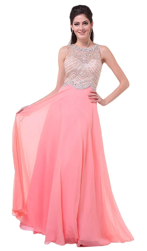 Referral Discount Cinderella Divine - Crystal Embellished A-Line Evening Gown