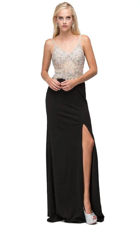 Deep Discounts Dancing Queen 9650 - Low V-Back Sheath Prom Gown