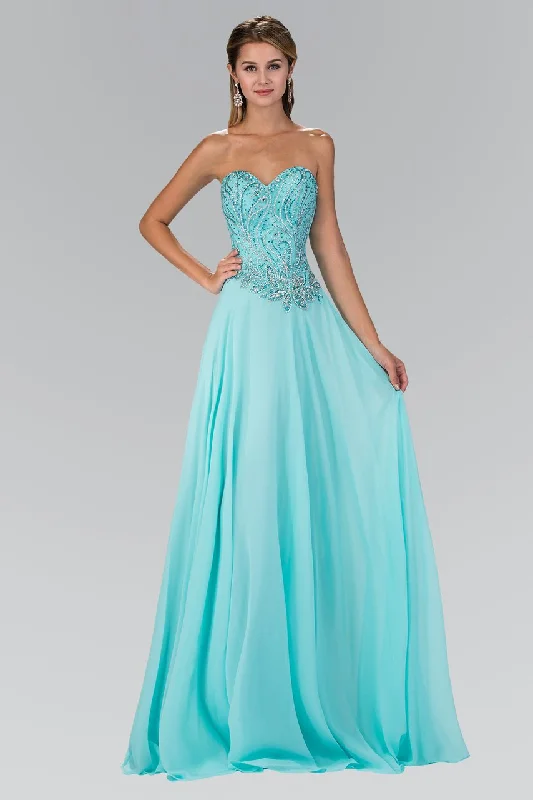 Shop and Save Elizabeth K - GL2114 Beaded Sweetheart A-Line Dress