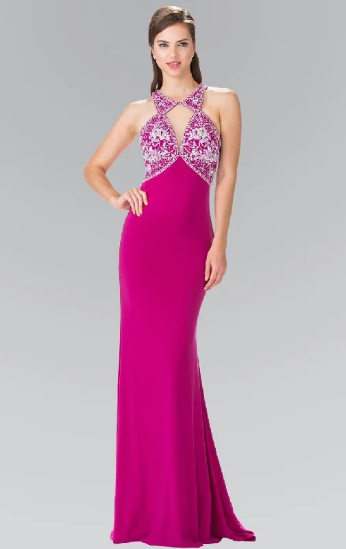 Super Savings Elizabeth K - GL2355 Halter Cut Outs Long Gown