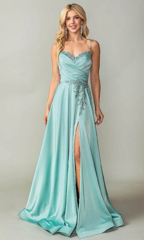 Year-End Sale Dancing Queen 4391 - Applique Peekaboo Prom Dress