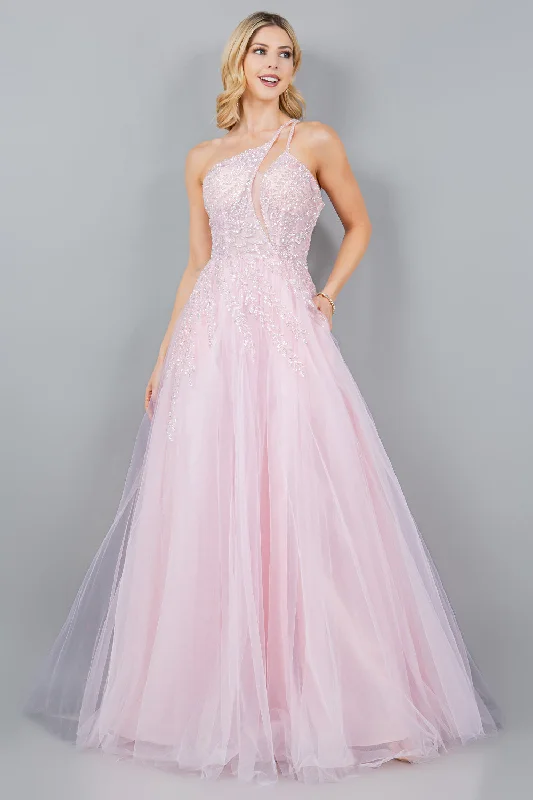 Unbeatable Prices Sequin One Shoulder A-line Gown by Cinderella Couture 8118J