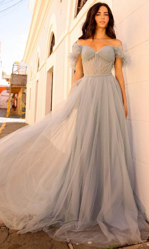 Limited Time Nox Anabel Y1474 - Off-Shoulder Corset Prom Gown