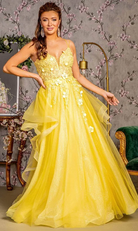 Crazy Deals GLS by Gloria GL3356 - Sleeveless Lace-Up Back Prom Gown