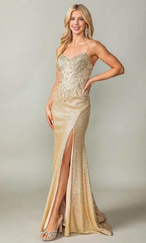Limited Time Discount Dancing Queen 4375 - Embroidered High Slit Prom Dress