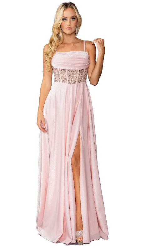 Seasonal Sale Dancing Queen 4463 - Pleated A-Line Prom Gown
