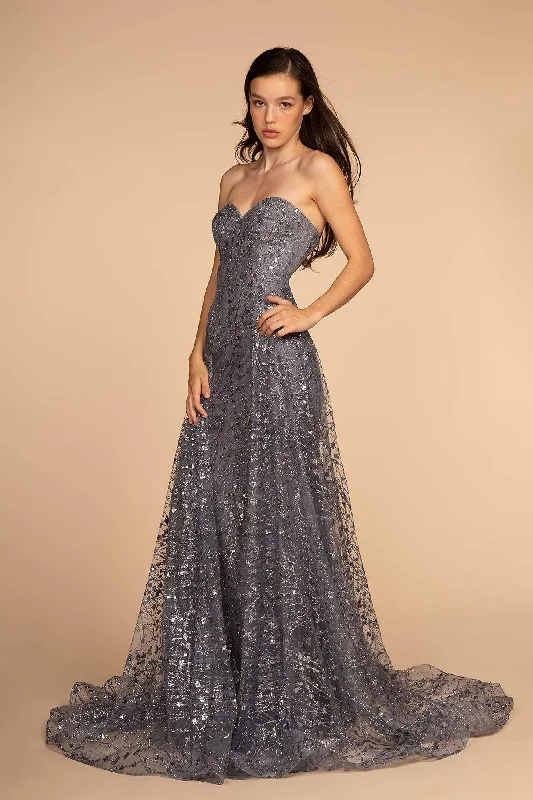 Time-Limited Offer Elizabeth K - GL2587 Strapless Sequined Evening Dress