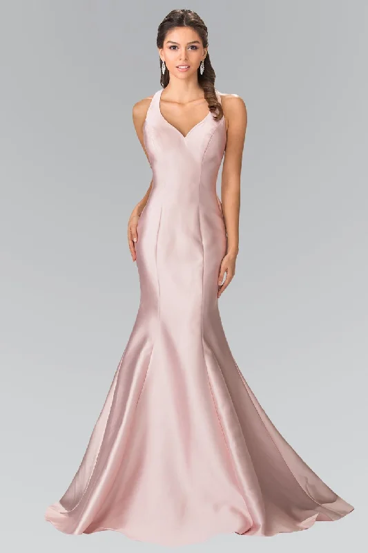 Customer Appreciation Sale Elizabeth K - GL2224 Chic V-Neck Mikado Mermaid Dress