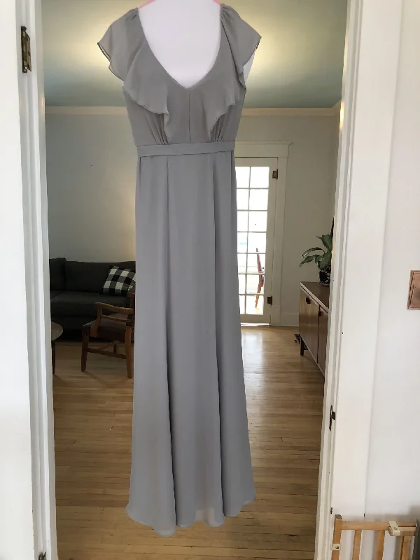 Weekend Deal Jenny Yoo Cecilia Ruffled V-Neck Long Dress