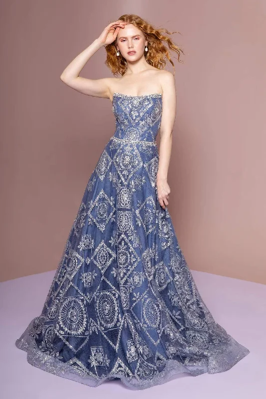 Can't Miss Elizabeth K - GL2650 Strapless Embellished A-line Dress