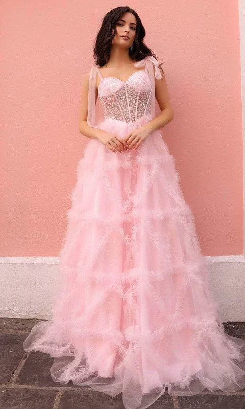 New Markdowns Nox Anabel T1340 - Sweetheart Ruffled A-Line Prom Dress