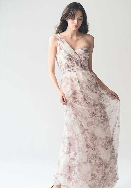 Exclusive Offers Jenny Yoo Jenny Yoo 'Nyla' Floral Print Convertible Straples