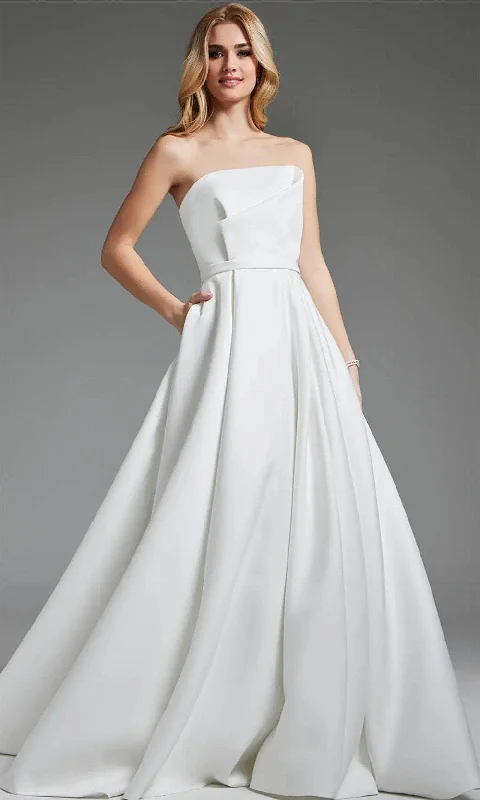TIME-Limited Offer Jovani JB40599 - Strapless Pleated A-Line Bridal Gown