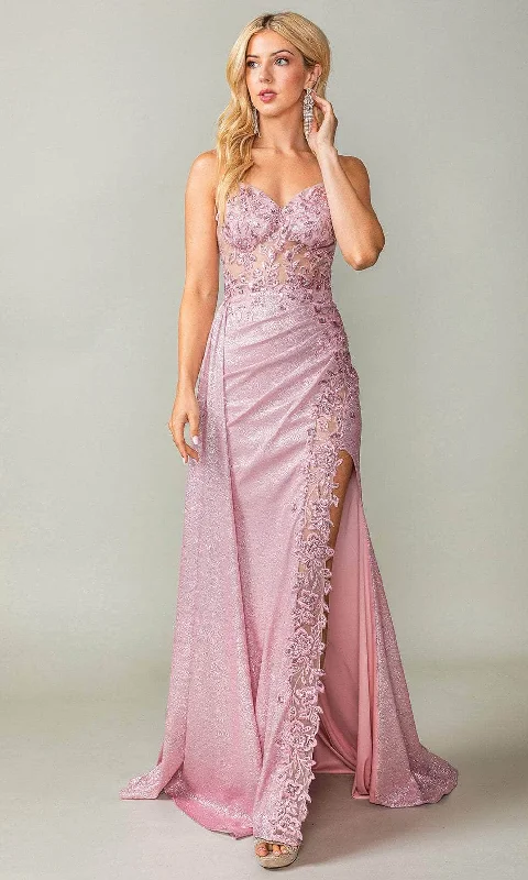 Buy More, Save More Dancing Queen 4377 - Embroidery Detailed Prom Dress