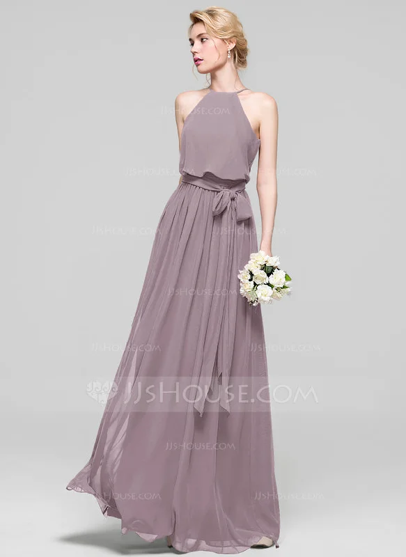 Deal of the Week Other  A-Line/Princess Scoop Neck Floor-Length Chiffon B