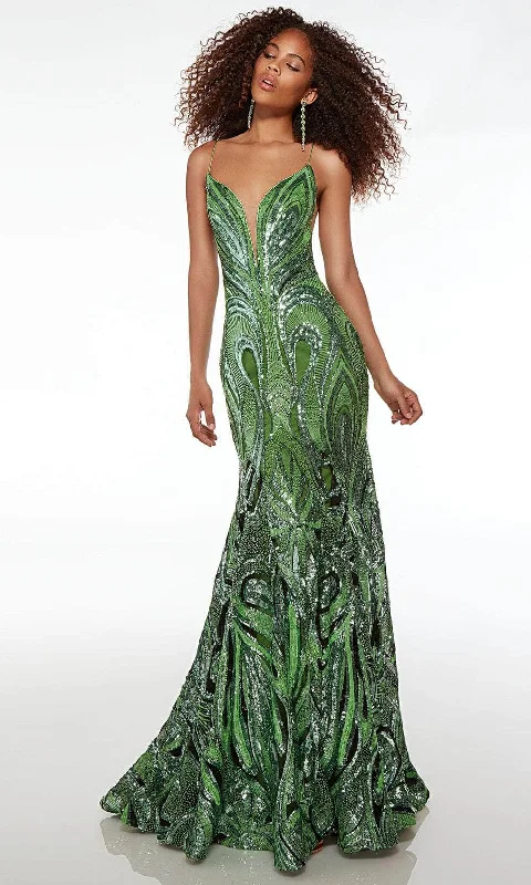 Sale Event Alyce Paris 61564 - Plunging V-Neck Mermaid Evening Dress