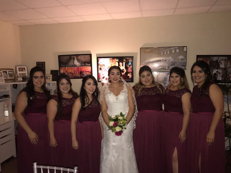 Massive Deals David's Bridal Long Bridesmaid Dress with Lace Bodice