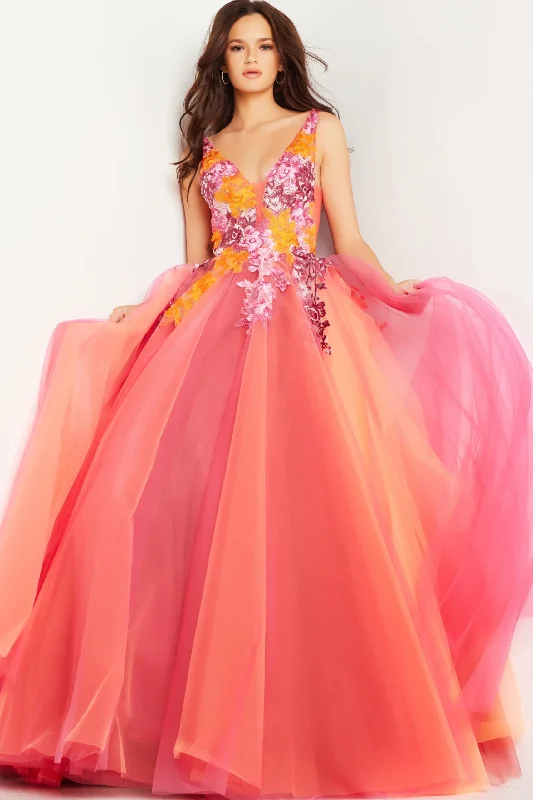 Stock Up and Save Tulle Sleeveless A-line Gown by Jovani 25800