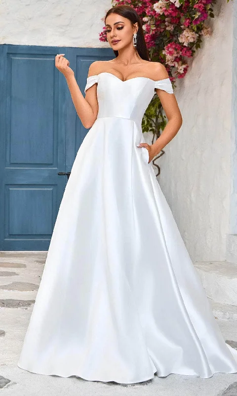 Price Smash J'Adore Dresses J25039 - Off-Shoulder A-Line Prom Gown