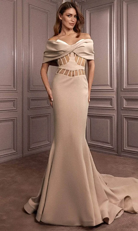 Anniversary Sale Gatti Nolli Couture GA-7041 - Twist Foldover Evening Dress