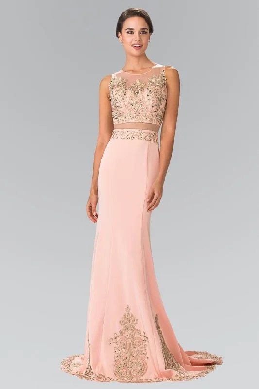 Stock Clearance Elizabeth K - GL2248 Embroider Two Piece Long Dress