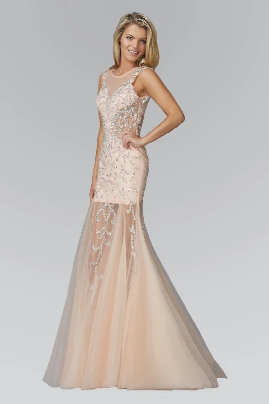 Savings Galore Elizabeth K - GL2153 Beaded Scoop Neck Trumpet Gown