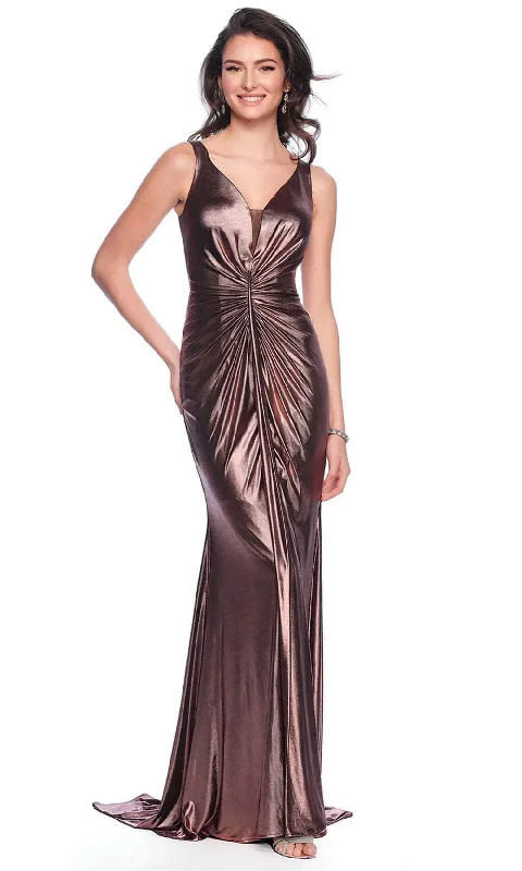 Price Meltdown Dave & Johnny 11533 - Ruched Bodice Sleeveless Evening Dress