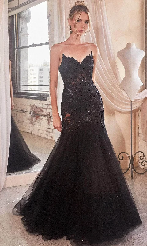 Loyalty Reward Cinderella Divine CDS482 - Strapless Embroidered Mermaid Pageant Dress
