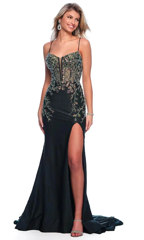 Mega Deal Dave & Johnny 11551 - Sleeveless Floral Sequin Evening Dress