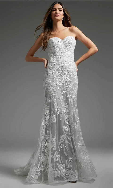 Online Specials Jovani JB38221 - Lace Mermaid Bridal Gown