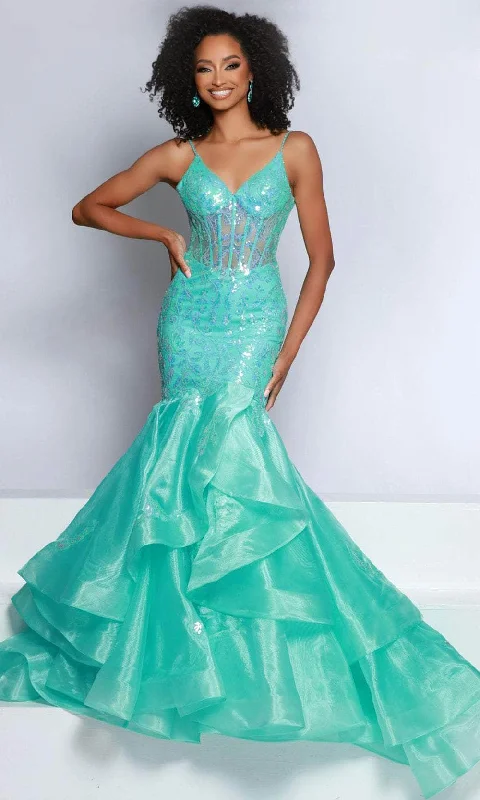 Huge Savings Johnathan Kayne DKS3 - Tiered Flare Evening Gown