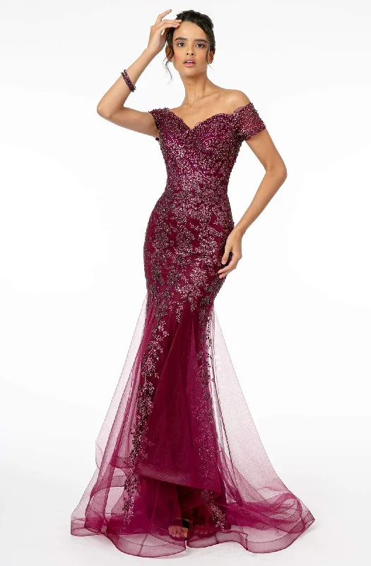 Reduced Prices GLS by Gloria - GL1823 Glitter Mesh Cutout Back Mermaid Gown