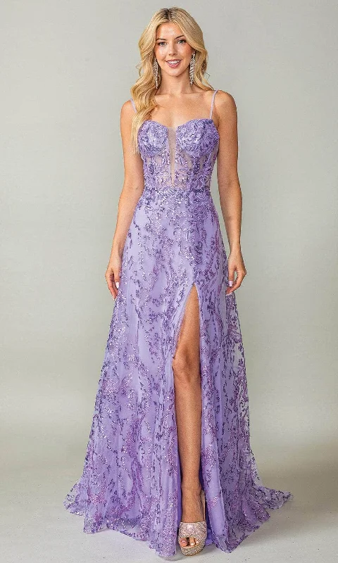 Price Reduction Dancing Queen 4402 - Spaghetti Strap A-Line Prom Gown