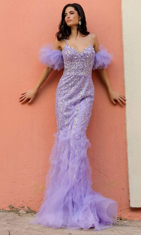 Fantastic Deals Nox Anabel Y1476 - Sequin Embellished Sleeveless Prom Gown