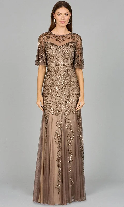 Bargain Bin Lara Dresses 29092 - Short Sleeve Trumpet Evening Dress