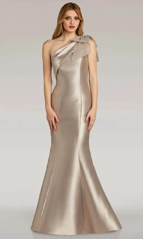 Super Deal Gia Franco 12316 - Asymmetrical Neck Evening Dress