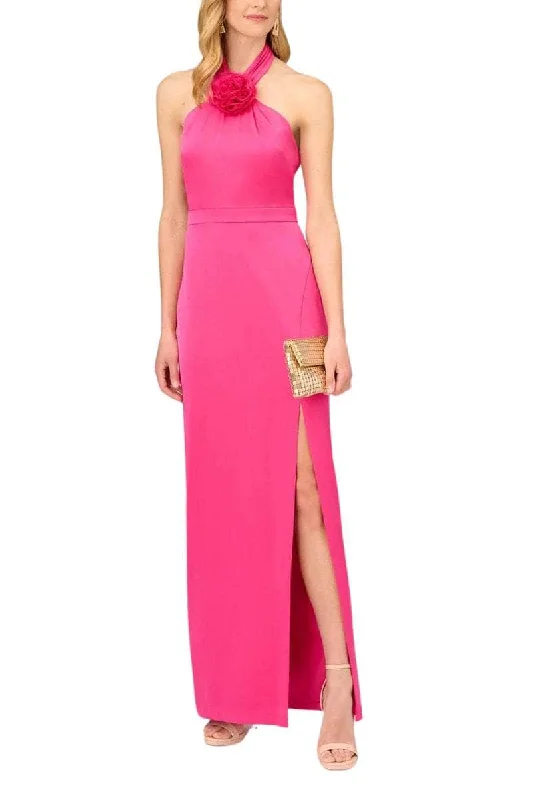 Lowest Price Aidan Mattox MD1E208156 - Rosette Accent Halter Evening Dress