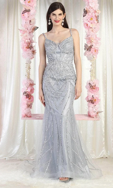 Lowest Price May Queen RQ8023 - Sleeveless Sequined Long Gown