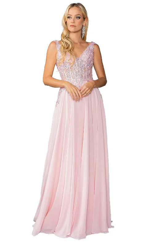 Price Cut Dancing Queen 4446 - Embellished Low V-Back Prom Gown