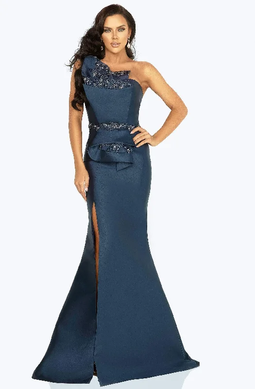 Grand Opening Sale Terani Couture - 2011E2103 Asymmetrical Ruffle Mermaid Dress