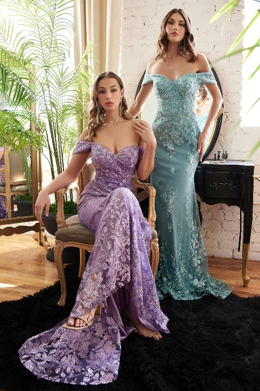 Special Price Embellished Off Shoulder Mermaid Dress by Ladivine OC014