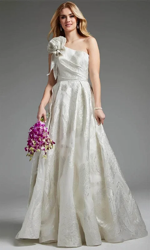 Massive Deals Jovani JB39218 - Rosette One Shoulder Bridal Gown