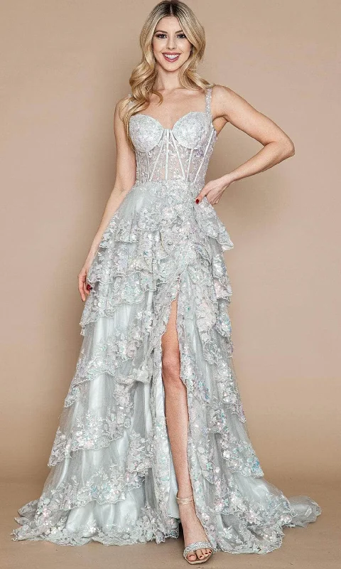 Must-Have Deals Poly USA 9410 - Tiered Corset Prom Dress