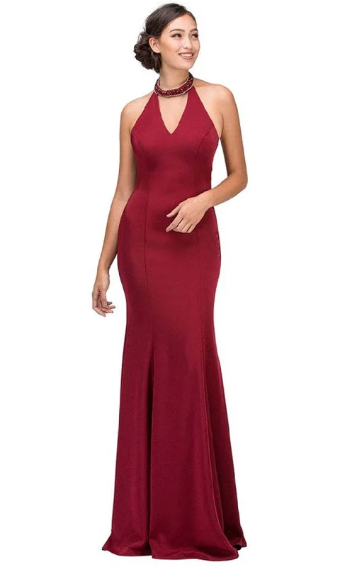 Deal Frenzy Eureka Fashion 5033 - Jeweled Chocker Sheath Prom Gown