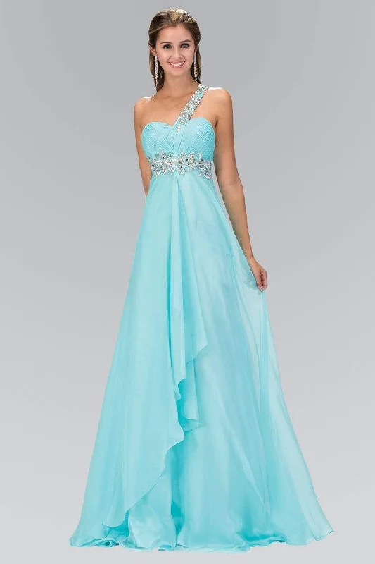Exclusive Savings Elizabeth K - GL1084 One Shoulder Strap Ruched Sweetheart Dress