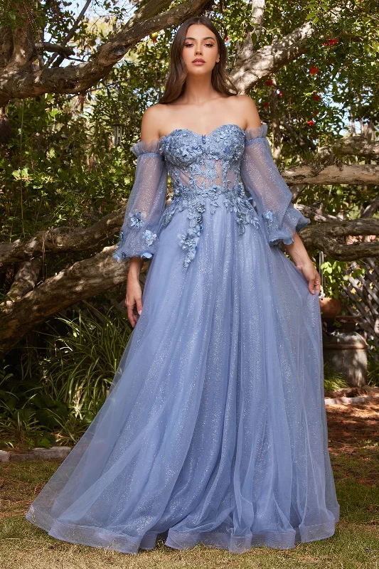 Stock Clearance 3D Floral Corset Gown by Cinderella Divine CD962