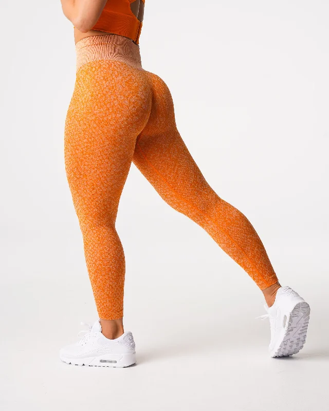 Burnt Orange Snakeskin Seamless Leggings