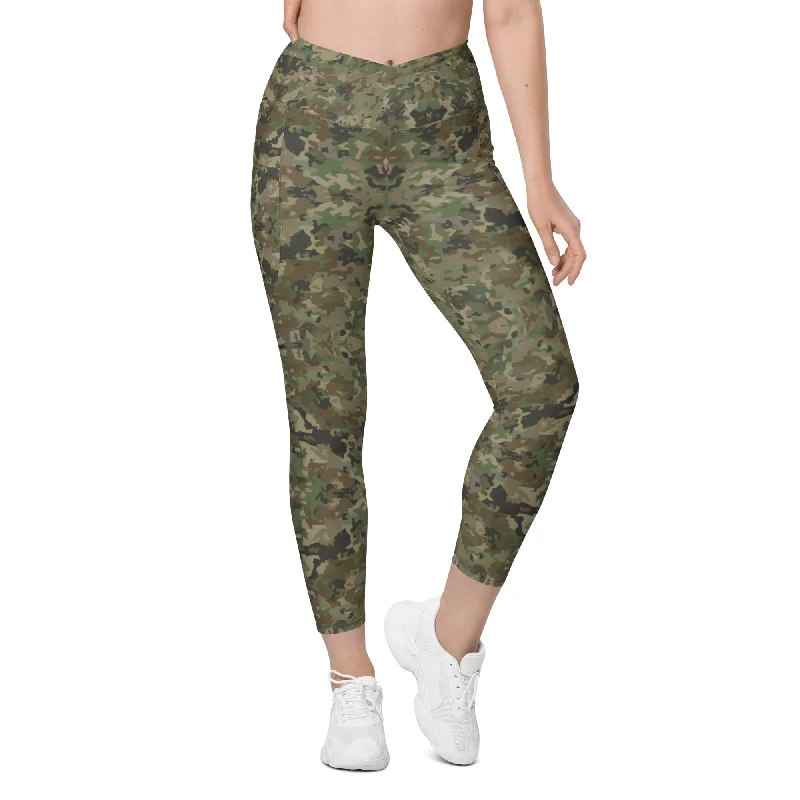 Crossover Camo leggings with pockets, lioness-love