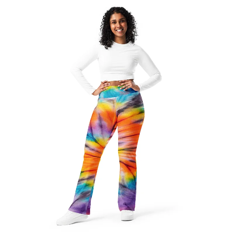 Colorful Tie-Dye Flare leggings, lioness-love